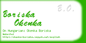 boriska okenka business card